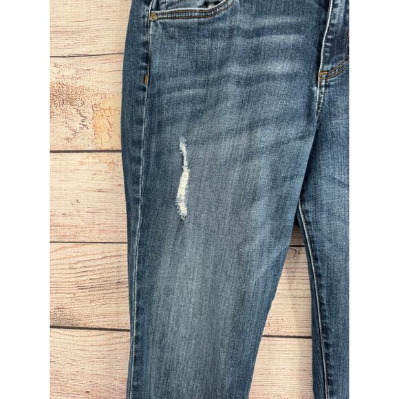 Kut from the Kloth Whiskered Straight Leg Jeans Womens 14 Blue Medium Wash - Picture 4 of 11